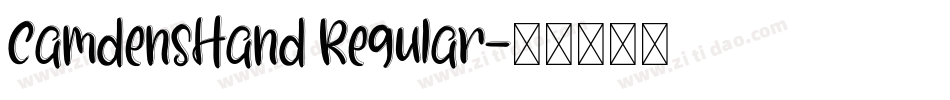 CamdensHand Regular字体转换